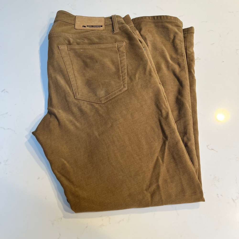 The Normal Brand Mens Normal Slim Tobacco Brown Stretch Pants 32x30 TNB002015
